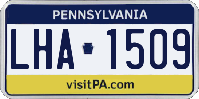 PA license plate LHA1509