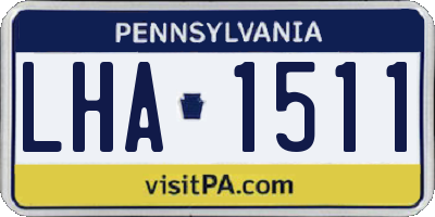 PA license plate LHA1511