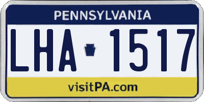 PA license plate LHA1517