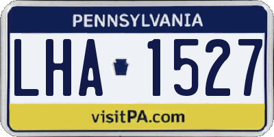PA license plate LHA1527