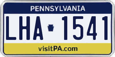 PA license plate LHA1541