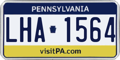 PA license plate LHA1564