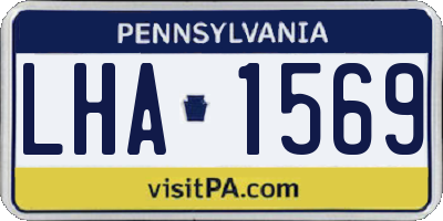 PA license plate LHA1569