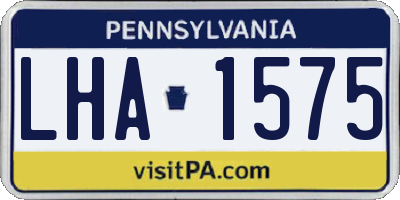 PA license plate LHA1575