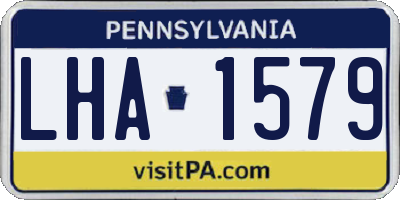 PA license plate LHA1579