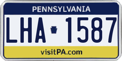 PA license plate LHA1587