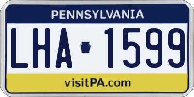 PA license plate LHA1599
