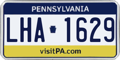 PA license plate LHA1629