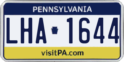 PA license plate LHA1644