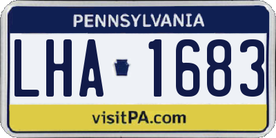 PA license plate LHA1683