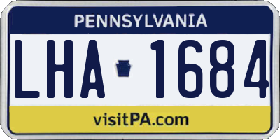 PA license plate LHA1684