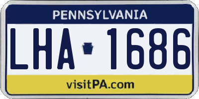 PA license plate LHA1686