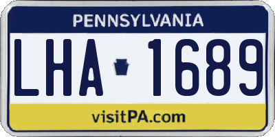 PA license plate LHA1689
