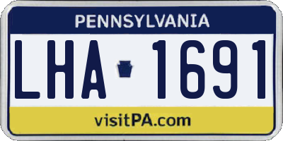 PA license plate LHA1691