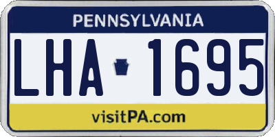 PA license plate LHA1695