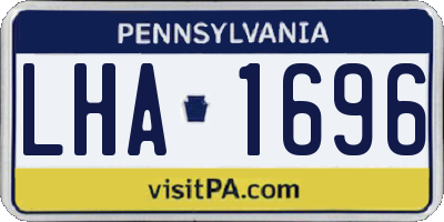 PA license plate LHA1696