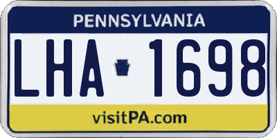 PA license plate LHA1698
