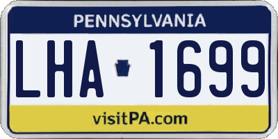 PA license plate LHA1699