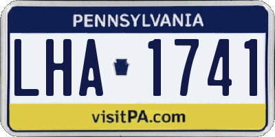 PA license plate LHA1741