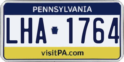 PA license plate LHA1764