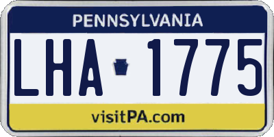 PA license plate LHA1775