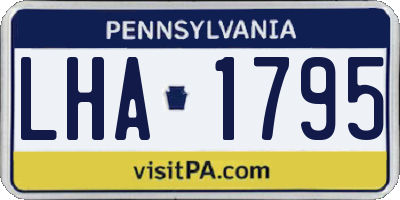 PA license plate LHA1795
