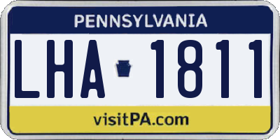PA license plate LHA1811