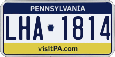 PA license plate LHA1814