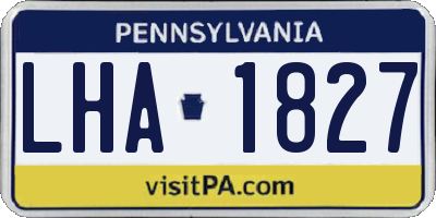 PA license plate LHA1827