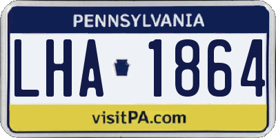 PA license plate LHA1864
