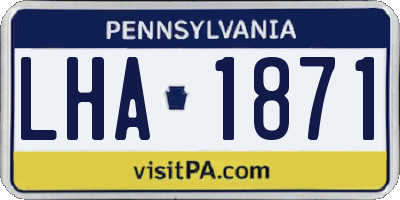 PA license plate LHA1871