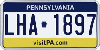 PA license plate LHA1897