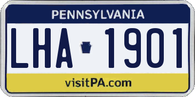 PA license plate LHA1901