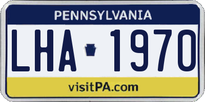 PA license plate LHA1970