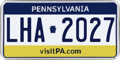 PA license plate LHA2027