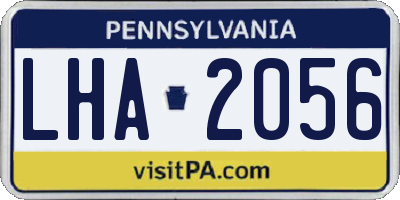 PA license plate LHA2056