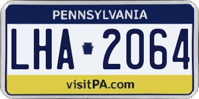 PA license plate LHA2064