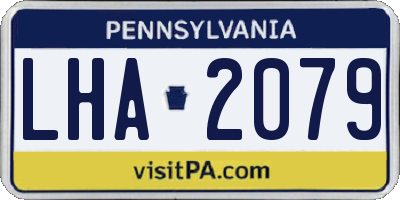 PA license plate LHA2079