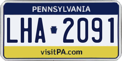 PA license plate LHA2091