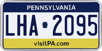 PA license plate LHA2095