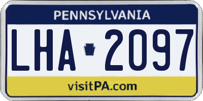 PA license plate LHA2097
