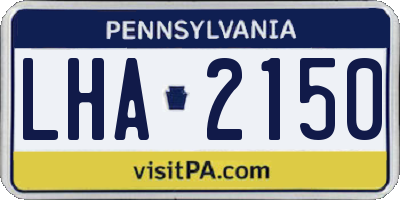 PA license plate LHA2150