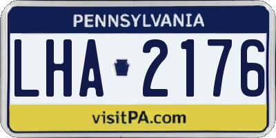 PA license plate LHA2176