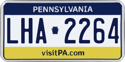 PA license plate LHA2264