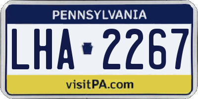 PA license plate LHA2267