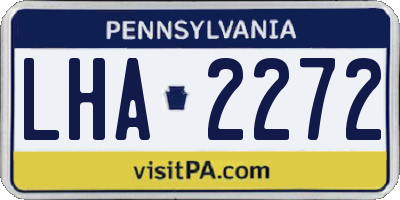 PA license plate LHA2272