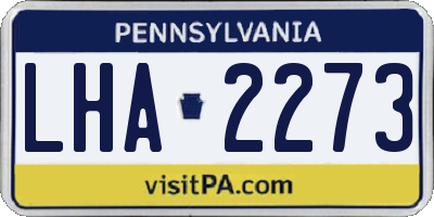PA license plate LHA2273