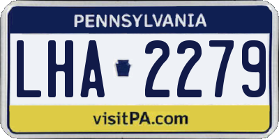 PA license plate LHA2279