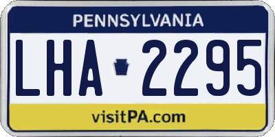 PA license plate LHA2295