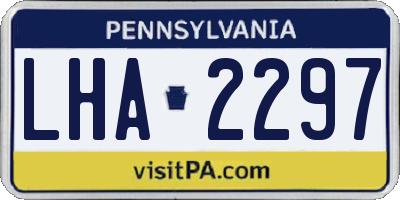 PA license plate LHA2297